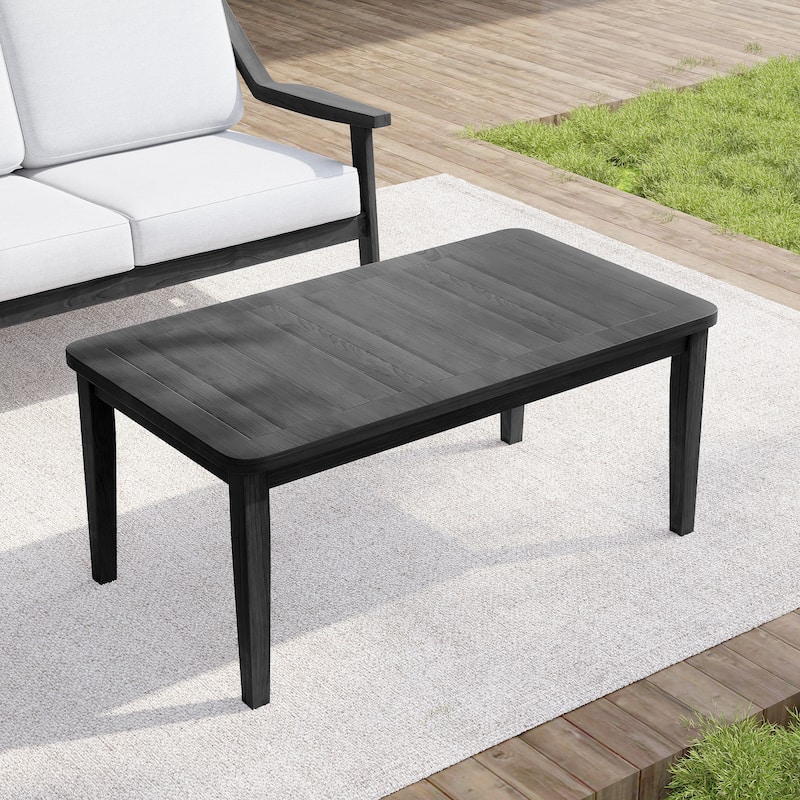 Outdoor Patio Wood Teak Rectangular Coffee Table
