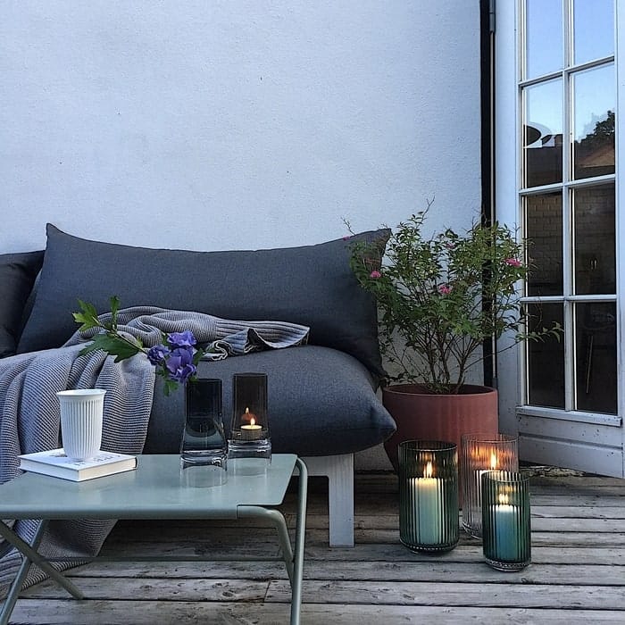 Lyngby Porcelæn Mouth Blown Glass Vase, Copenhagen Green