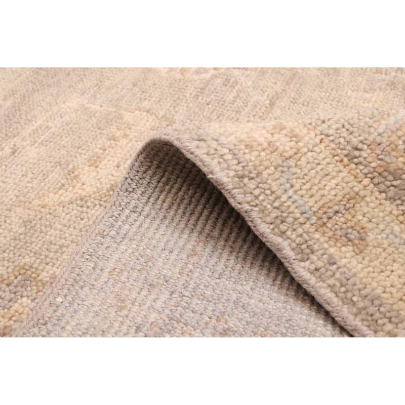 ECARPETGALLERY Hand-knotted Modern Oushak Grey Wool Rug - 8'3 x 11'11