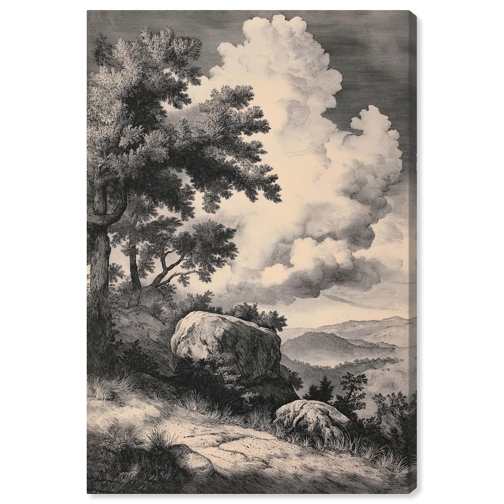 Chiaroscuro Cliffs Canvas by Art Remedy, Gallery Wrapped