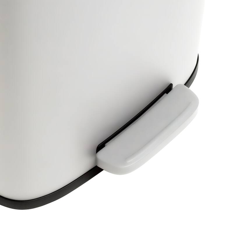 Qualiazero 13.2 Gallon + 3.2 Gallon Rectangular Step Can Combo - Matte White