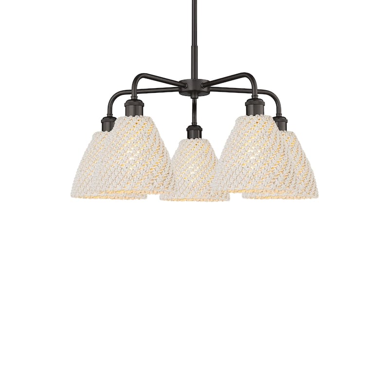 Innovations Lighting 516-5CR-15-26 Bristol Natural Chandelier Bristol - Oil Rubbed Bronze / Natural