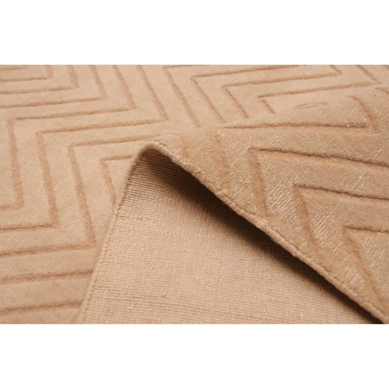 ECARPETGALLERY Hand Loomed Kashkuli Gabbeh Beige, Tan Wool Rug - 7'9 x 11'1