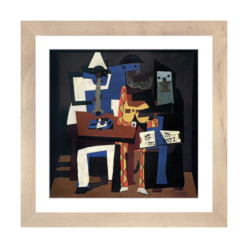 iCanvas "Three Musicians" by Pablo Picasso - Natural - 16x16x1