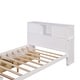 preview thumbnail 22 of 22, Full Platform Bed with 2-Drawers, Storage Headboard and Sliding Door, Grey