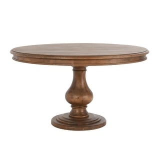 Solid Wood Pedestal Dining Tablenull