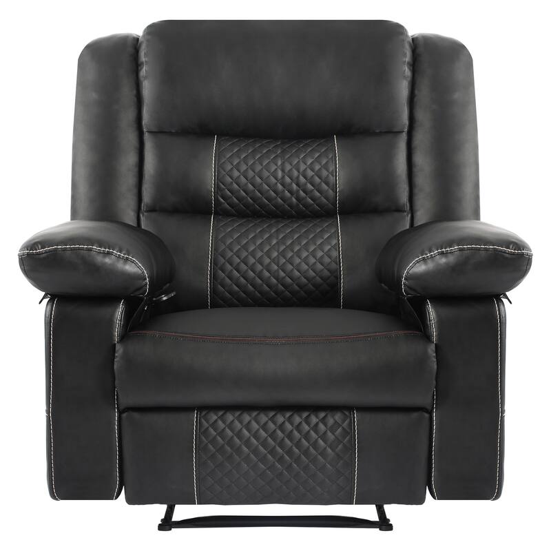 Breathable Leather Massage Recliner Chair Manual Living Room Reclining Sofa