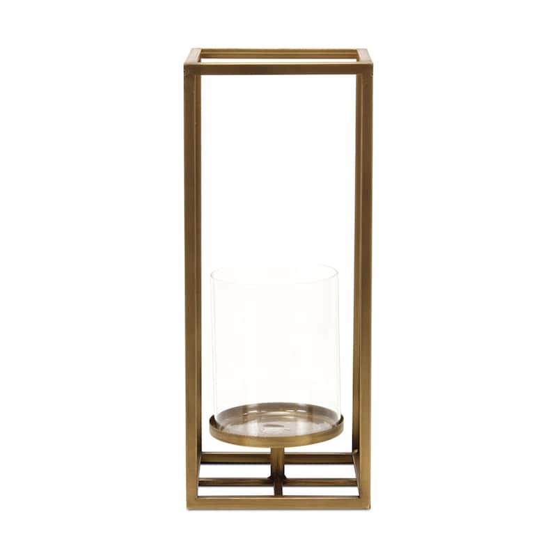 Pembertale Tall Square Gold Metal Lantern