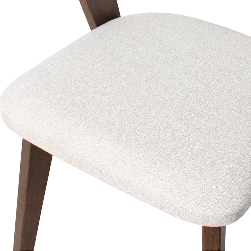 Furniture of America Abigail II Mid-Century Modern 5-Piece Rich Walnut Solid Wood Dining Set