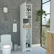 preview thumbnail 10 of 10, Ibis 14-inch Wide Linen Cabinet with Double Doors, 4 Interior Shelves, and 2 Cabinets