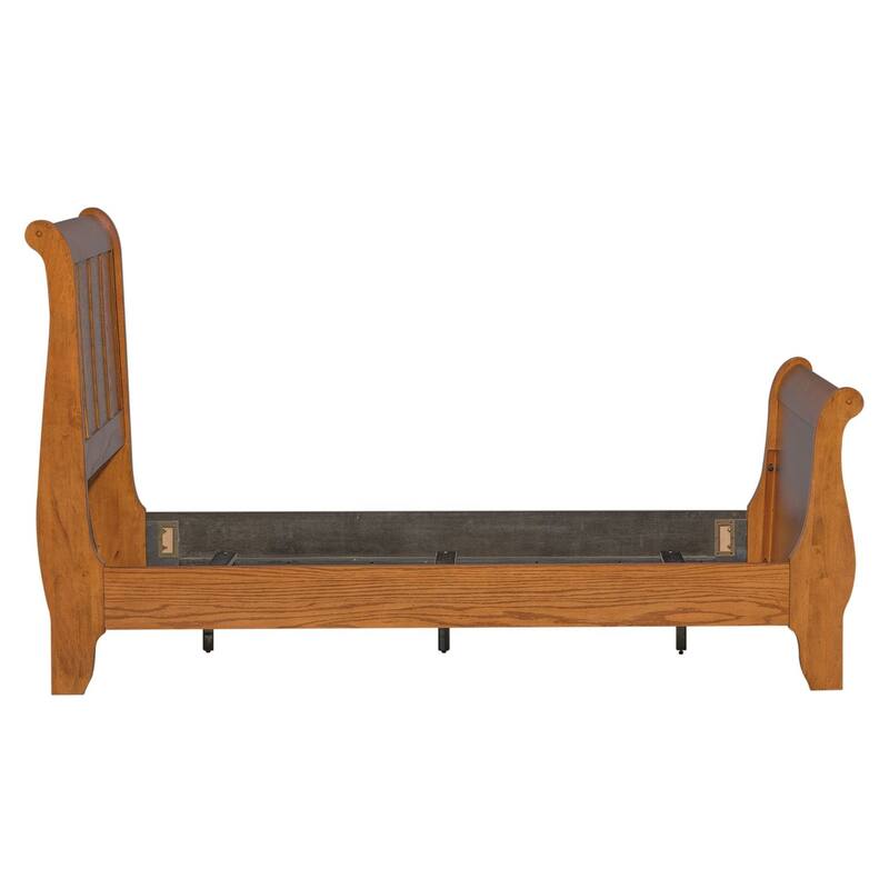 Copper Grove Epper Aged Oak Youth Sleigh Bed