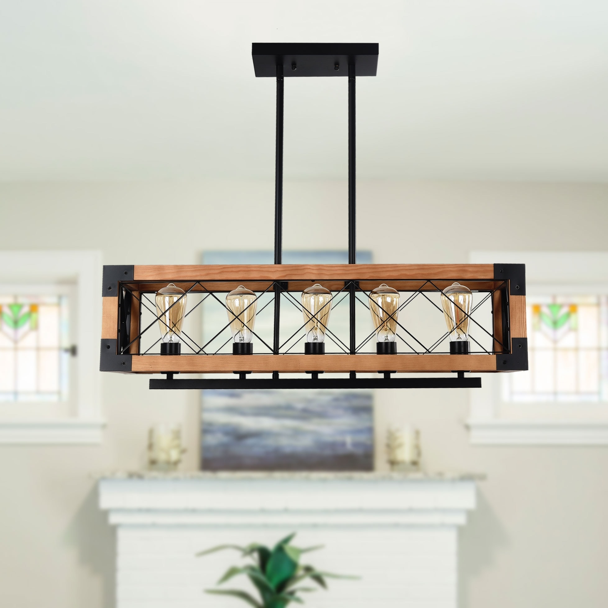 Oaks decor black kitchen island lighting mc1012 deals
