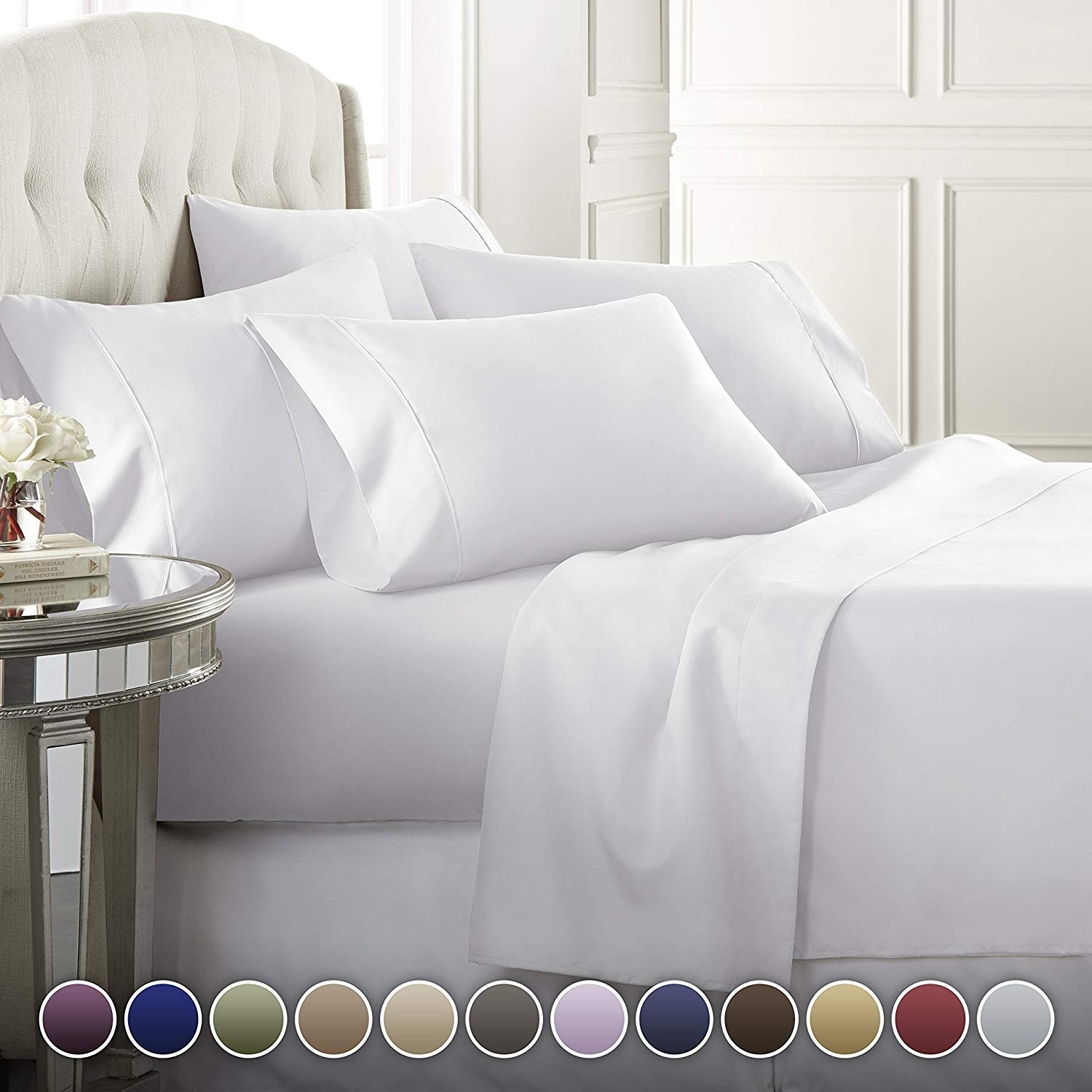 Queen 6 Piece Sheet Set - Breathable & Cooling Bed Sheets - Hotel Luxury  Bed Sheets for Women