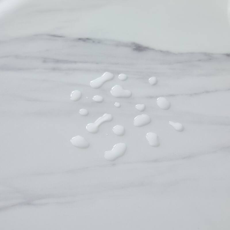 69 Inch Rectangular Dining Table with Marble Texture Glass Top for 4-6 People