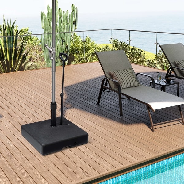 cement patio umbrella stand free standing Market Umbrella Base 1.5-1.9 Inch Crestlive 45lb Patio Umbrella Base –  Heavy Duty Cement Stand For Market Umbrellas, Cobblestone Design