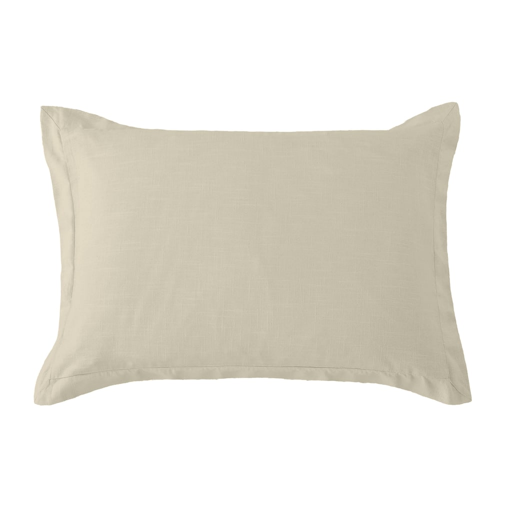 HiEnd Accents Hera Washed Linen Tailored Dutch Euro Pillow, 27"x39"