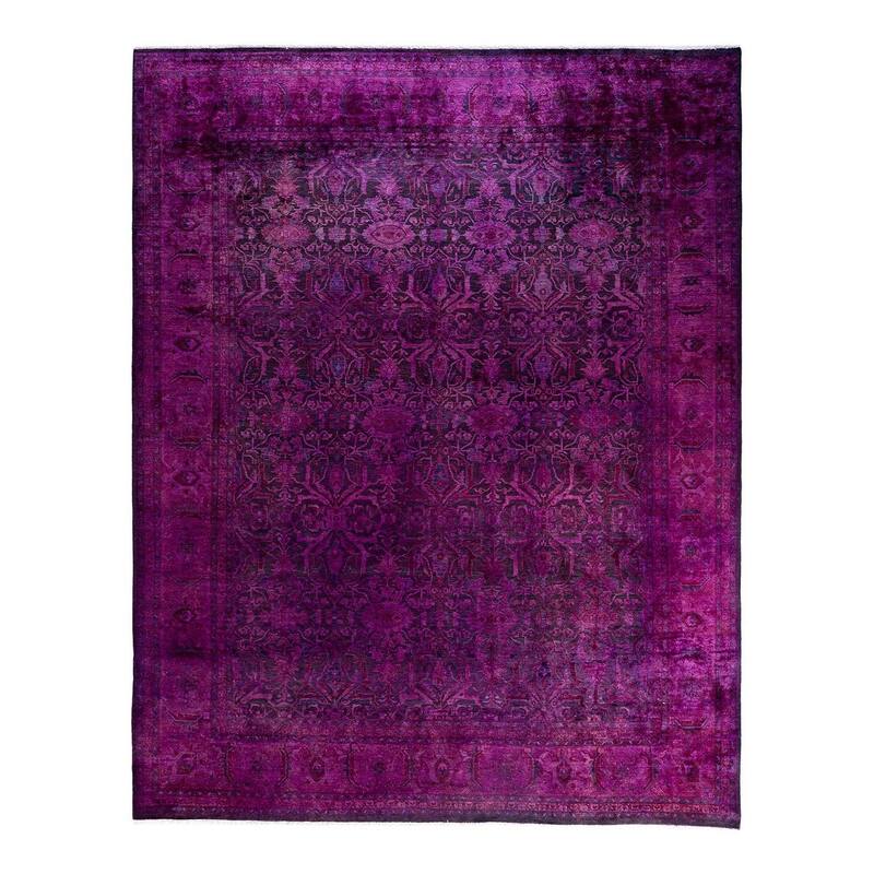 Fine Vibrance One-of-a-Kind Hand-Knotted Area Rug - Pink, 8' 0" x 10' 1" - 8' 0" x 10' 1"