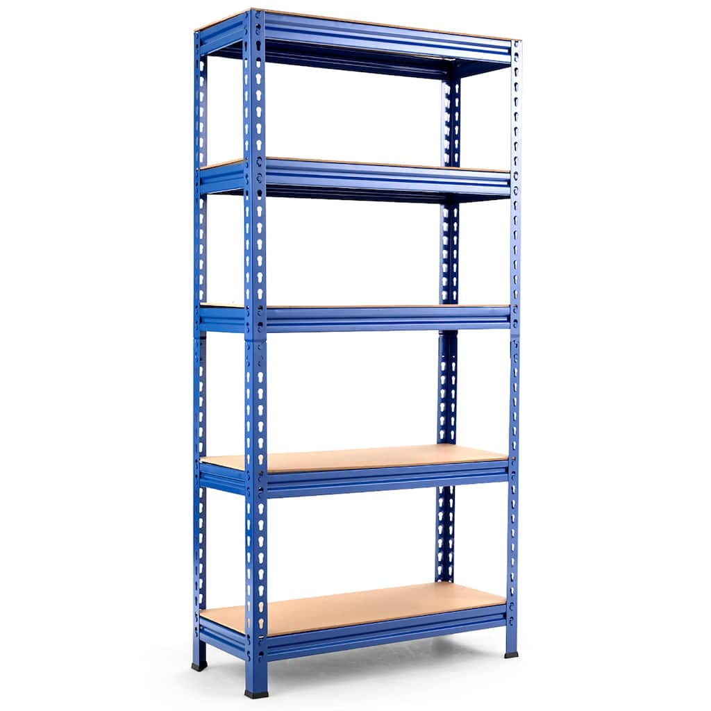 Costway 5-Tier Metal Storage Shelves 60'' Garage Rack W/Adjustable