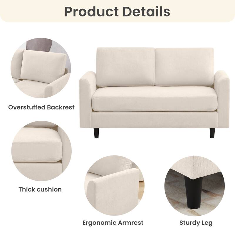 Snow Velvet Sectional Sofa