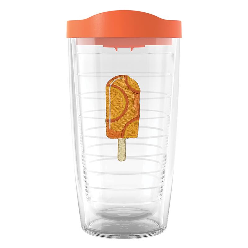 Tervis Ice Popsicle Collection Made in USA Double Walled Insulated Travel Tumbler, Orange Pop - 16oz