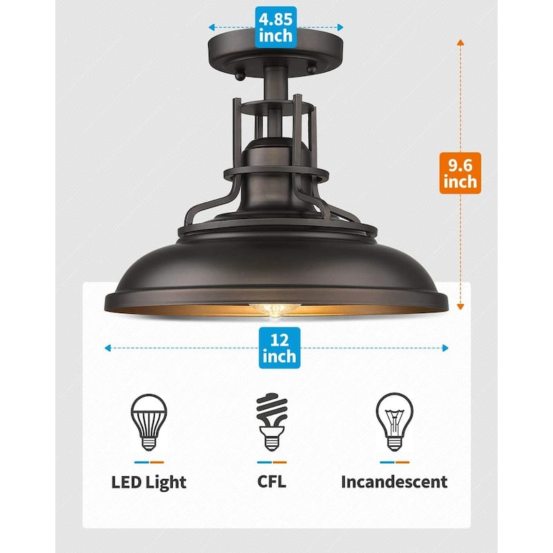 Hallway farmhouse ceiling light fixture black semi flush mount light fixture