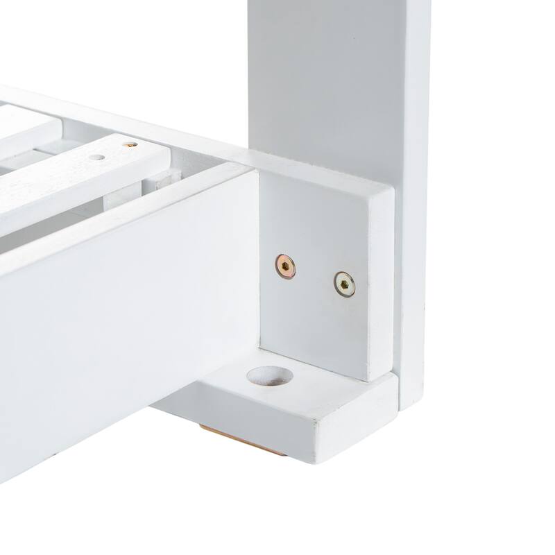 Patio Wooden Twin Size Porch Swing Daybed with 4 Hanging Ropes