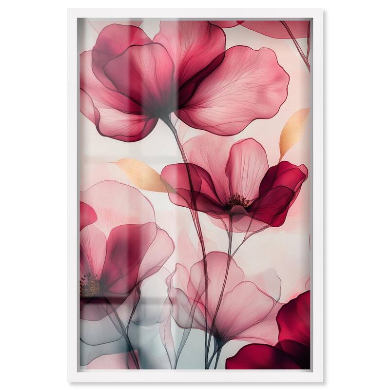 Chiffon Cherry Charm Shadowbox by Art Remedy - White - 16" x 24"