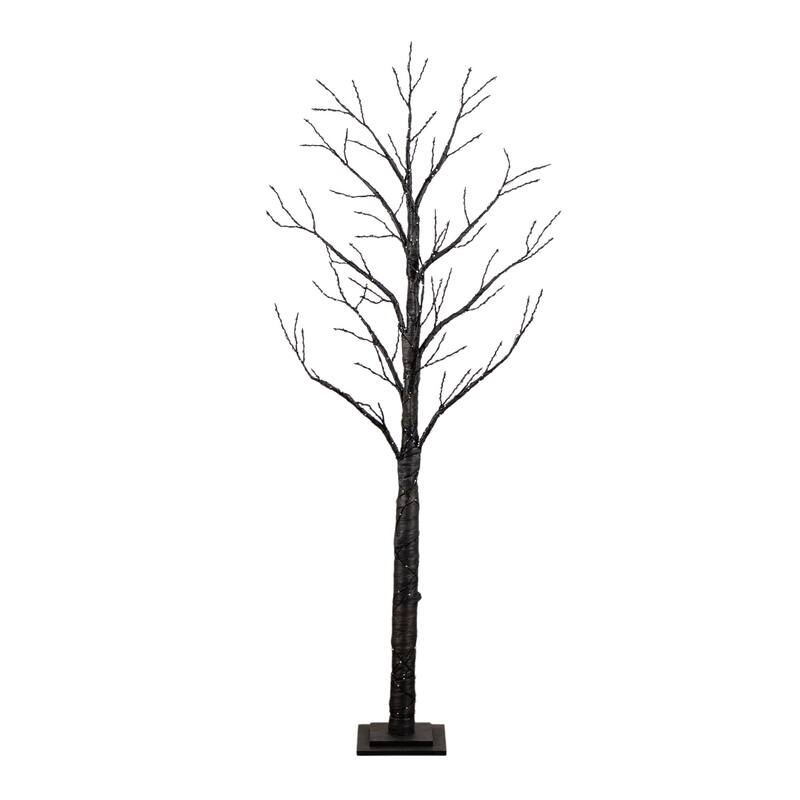 Pre-Lit Twig Halloween Artificial Tree - 6' - Multicolor LED Lights