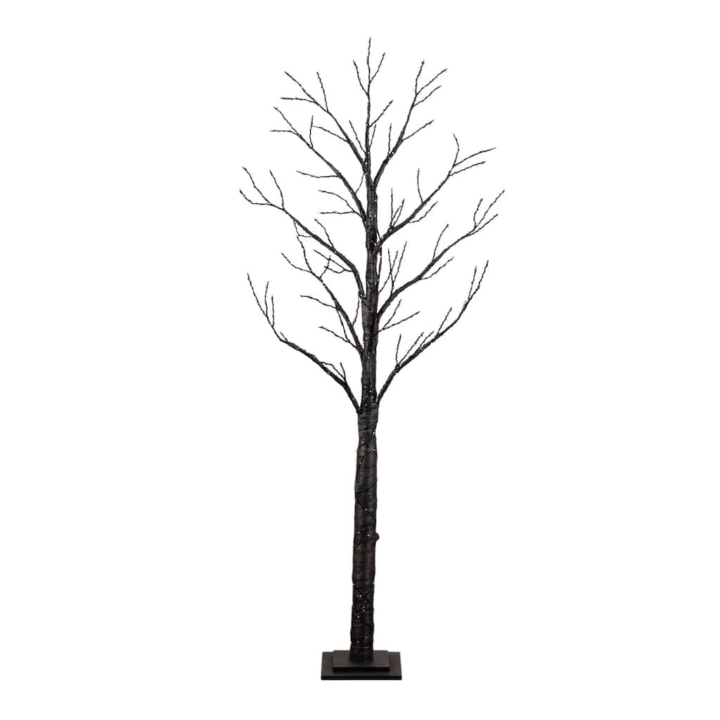 Pre-Lit Twig Halloween Artificial Tree - 6' - Multicolor LED Lights