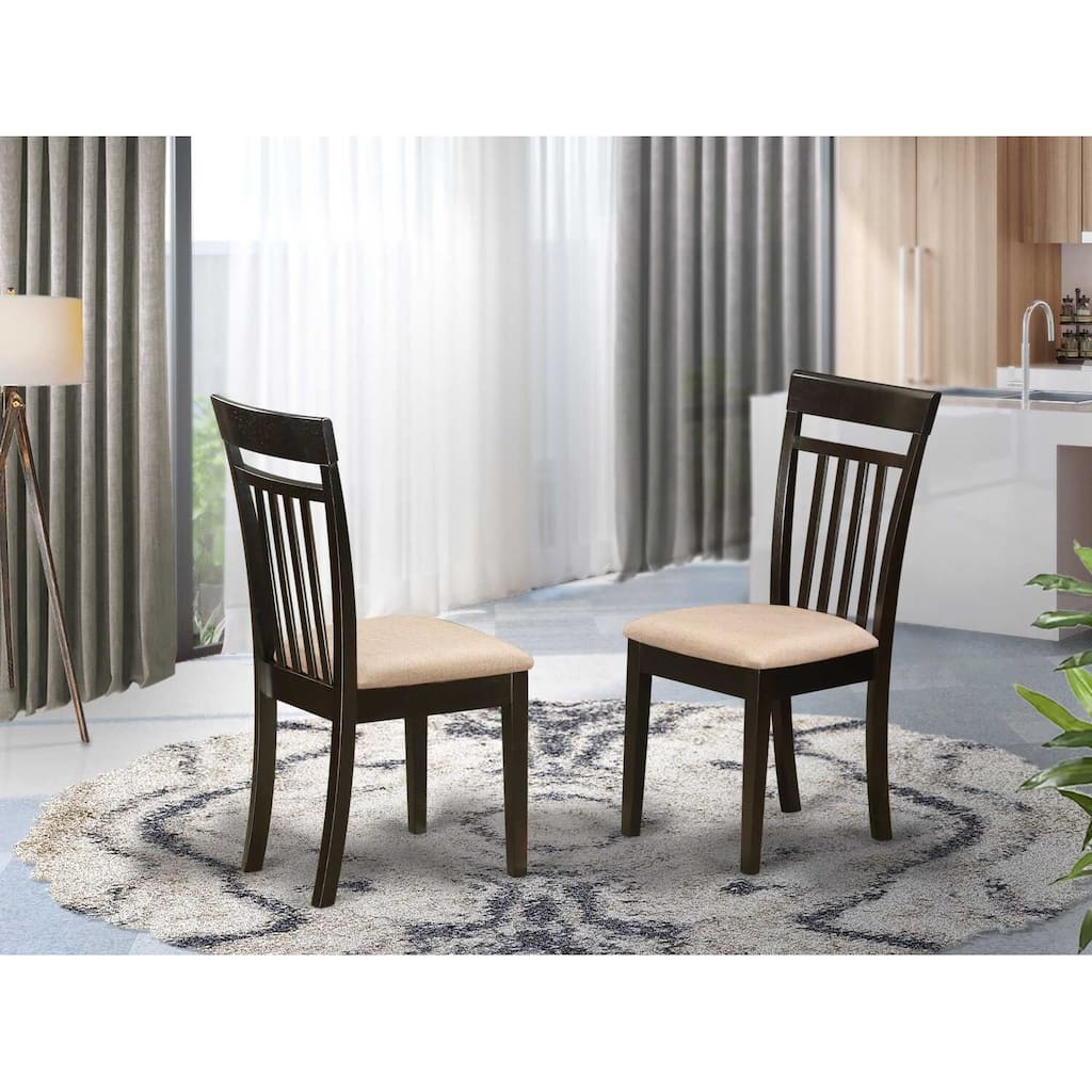 Dining Chair with Solid Wood Seat and Comfortable Support - Compact 17 x 17.5 x 38.5 Inch Size