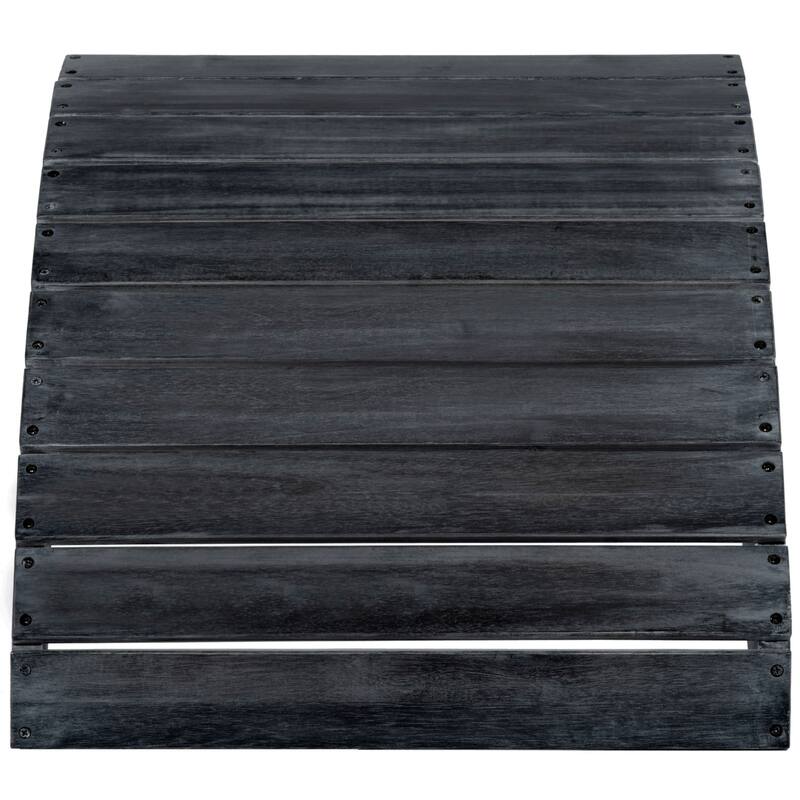 SAFAVIEH Outdoor Sigurasta Acacia Wood Adirondack Ottoman - 20Wx21Dx13H