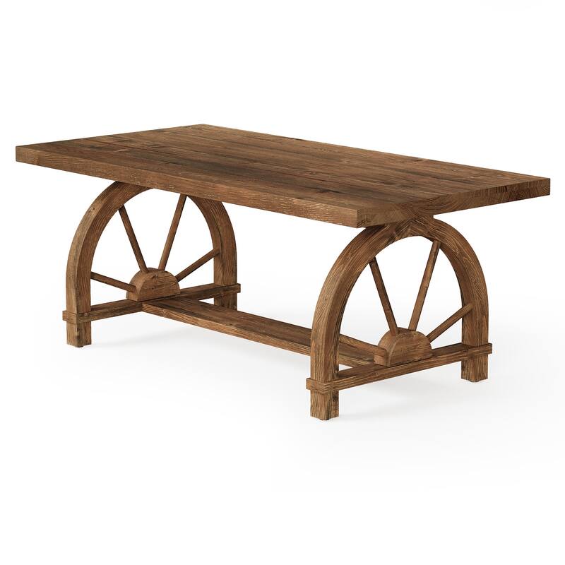 Solid Wood Coffee Table, Rectangular Cocktail Table, Living Room Center Tea Table