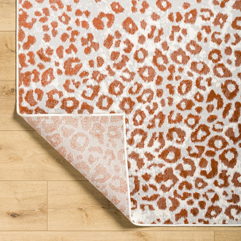 Livabliss Zoran Neutral Leopard Print Area rug