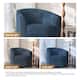Modern Swivel Barrel Chair with Nailhead Trim