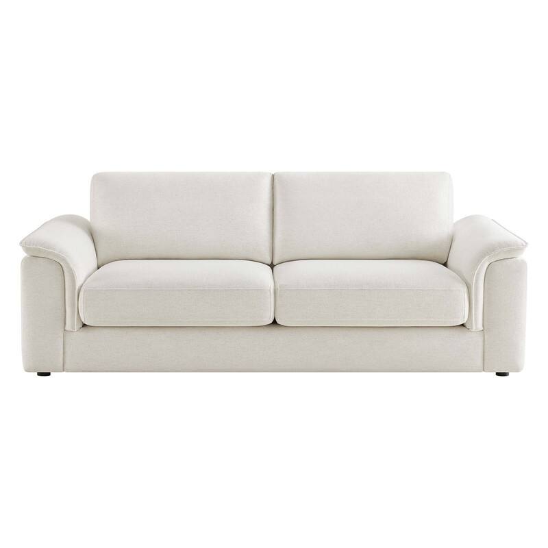 Spruce & Spring Upholstered Curved 3 Seat Sofa for Living Room