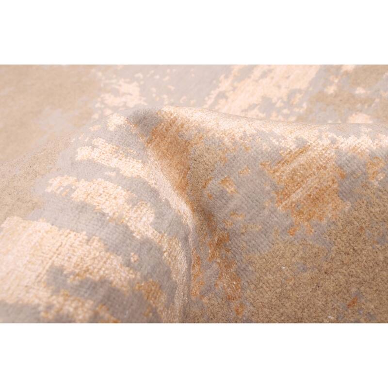 ECARPETGALLERY Hand-knotted Legacy Brown Silk, Wool Rug - 7'11 x 10'0