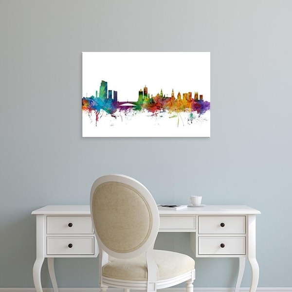 Easy Art Prints Michael Tompsett's 'Leeds England Skyline' Premium Canvas Art