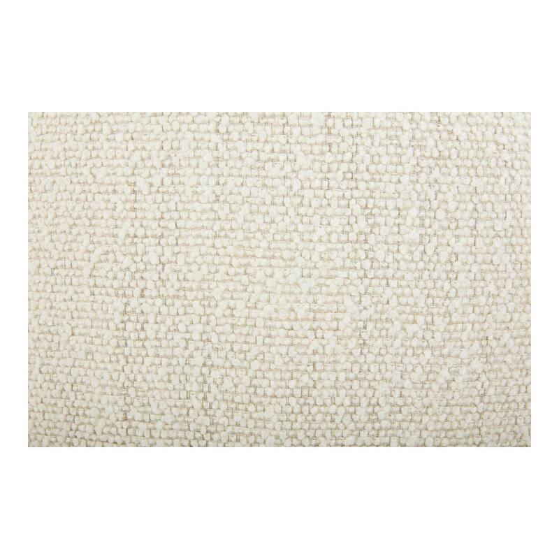 NADAAL STUDIOS Bailey, Rolling Dining Chairs Solid Wood with Performance Boucle Upholstery, White