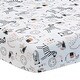 preview thumbnail 4 of 8, Lambs & Ivy Patchwork Jungle Animals 6-Piece Gray Nursery Baby Crib Bedding Set