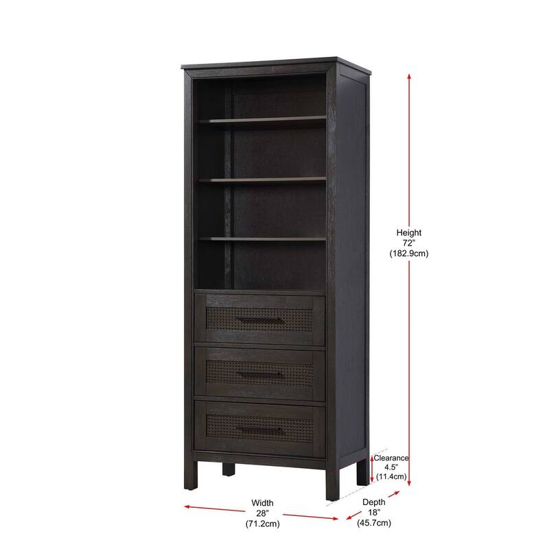 Winslow 16-28 Inch Open Shelving Bath Storage Cabinet