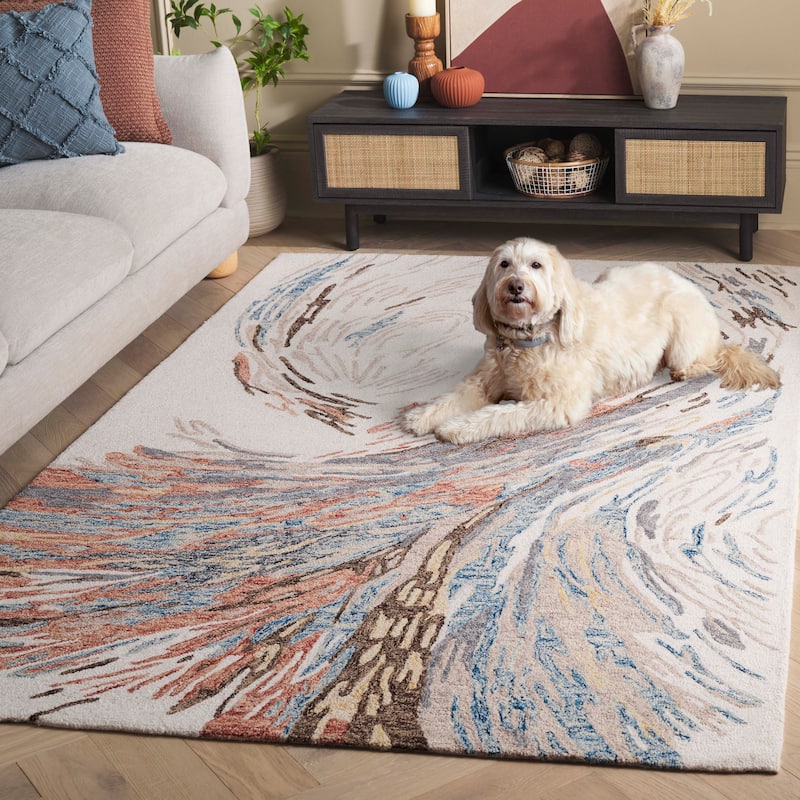 SAFAVIEH Handmade Ebony Gunnhildur Wool Rug