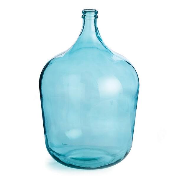 Shop 21 75 Large French Aqua Recycled Decorative Glass Bottle