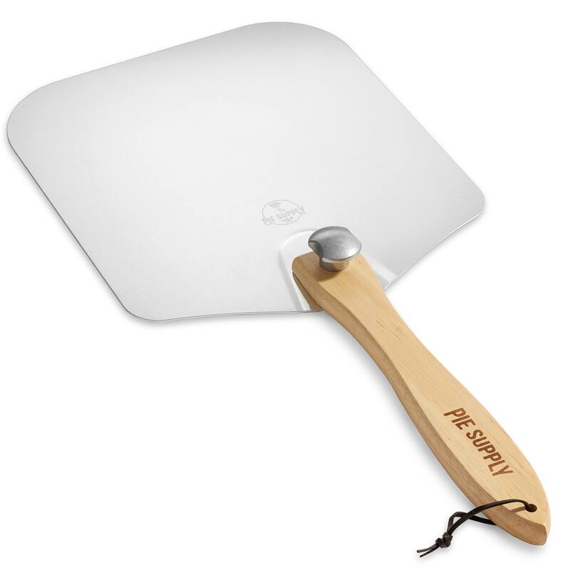 Aluminum Pizza Peel with 14in Foldable Handle - 12 x 14 Inch