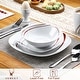 preview thumbnail 67 of 65, VEWEET 20-Piece White Porcelain Dinnerware Set (Service for 4)