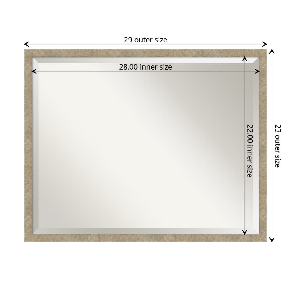 Beveled Bathroom Wall Mirror - Jet Frame