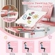 preview thumbnail 15 of 19, Gymax Kid's Study Desk & Chair Set w/Tilt Desktop Book Stand Footrest