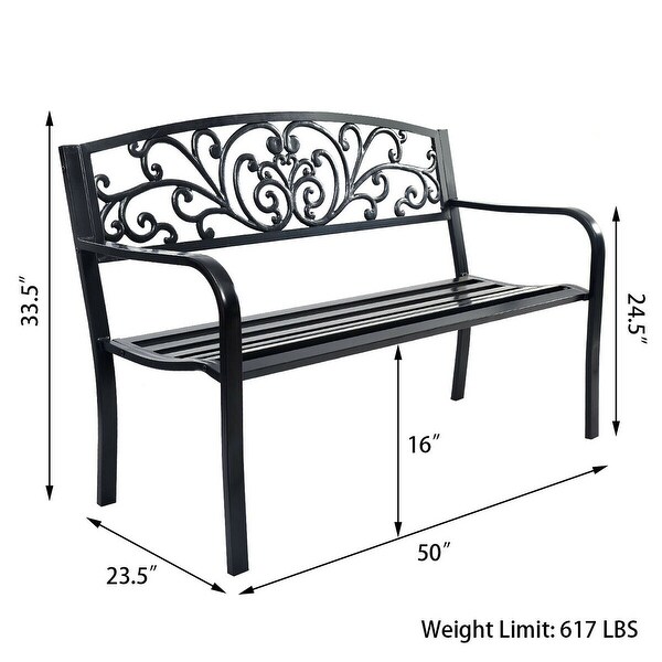 Garden Wooden Bench Outdoor Patio Park Porch Furniture 2 Seats