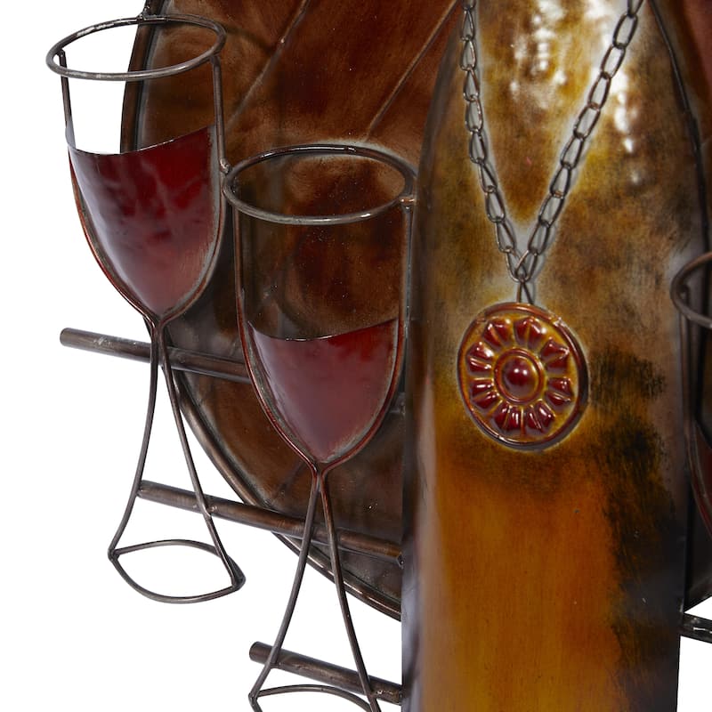 Metal Wine Home Wall Decor - Copper - Roche River Decor
