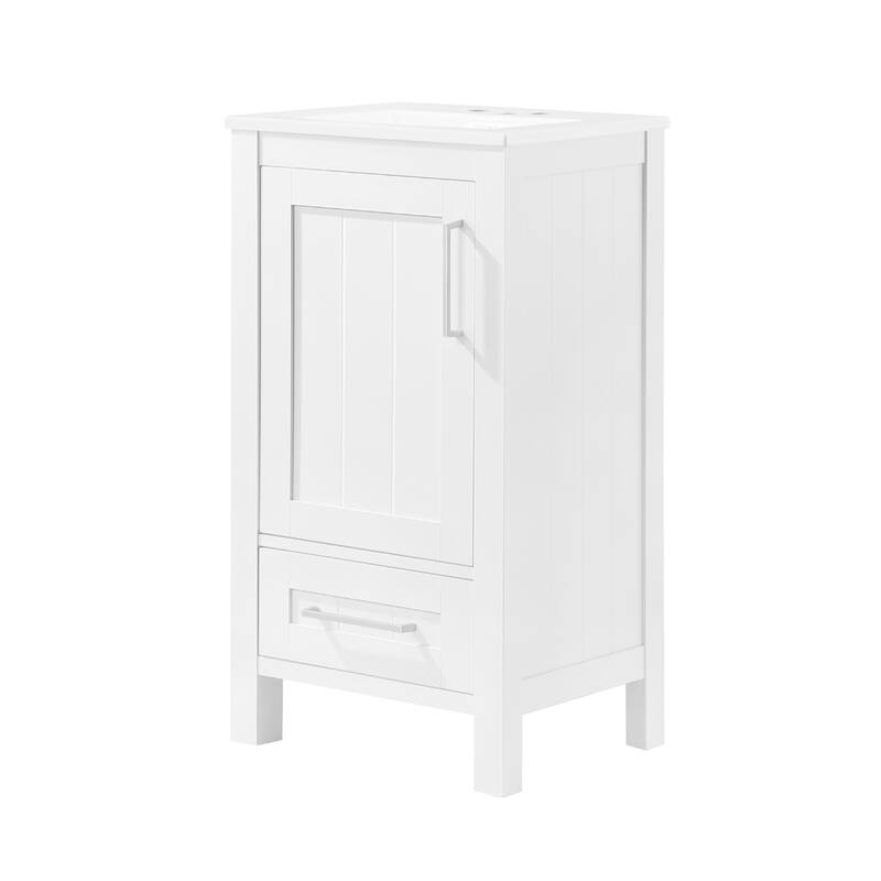 Ove Decors Kansas 18" Bathroom Vanity Top and Backslplash, White