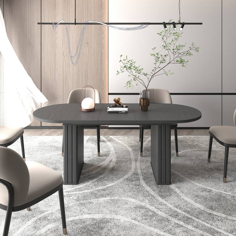 Home Office Table Meeting Table, Extendable Dining Table Coffee Table, Kitchen Table with Rounded Corners